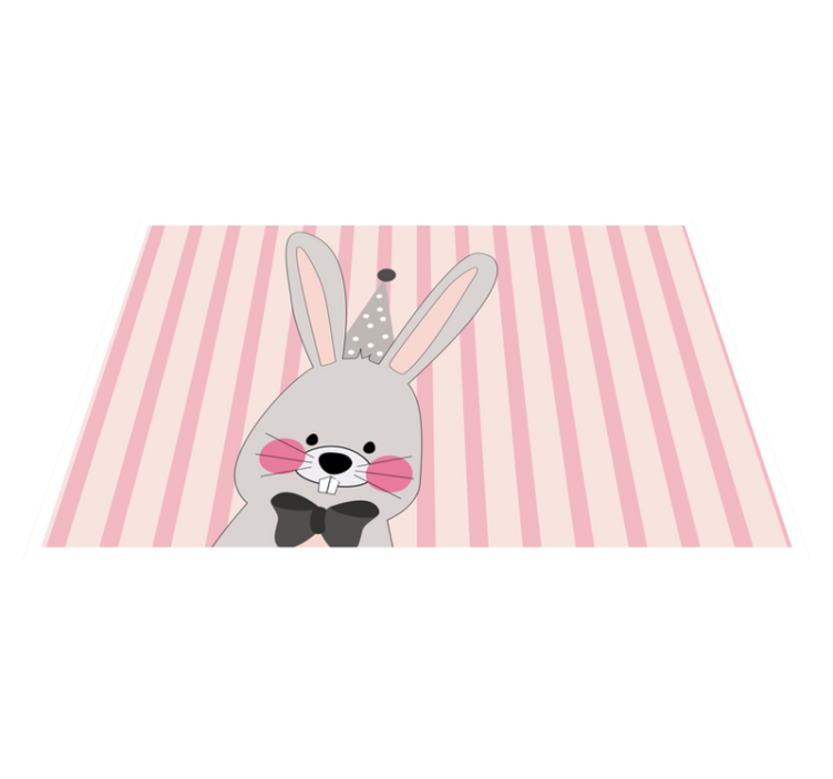 Children placemats adorable bunny design - TenStickers