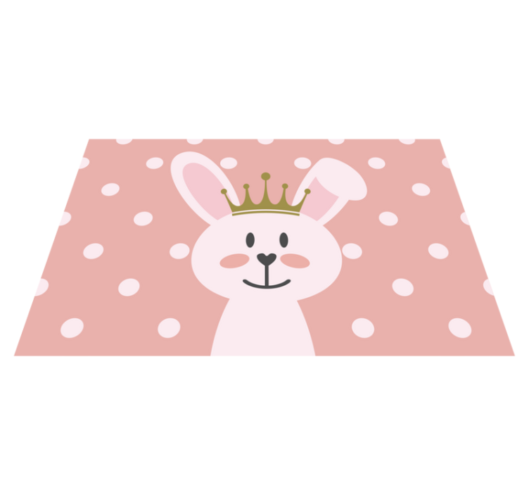 Princess rabbit with crown  children placemats - TenStickers