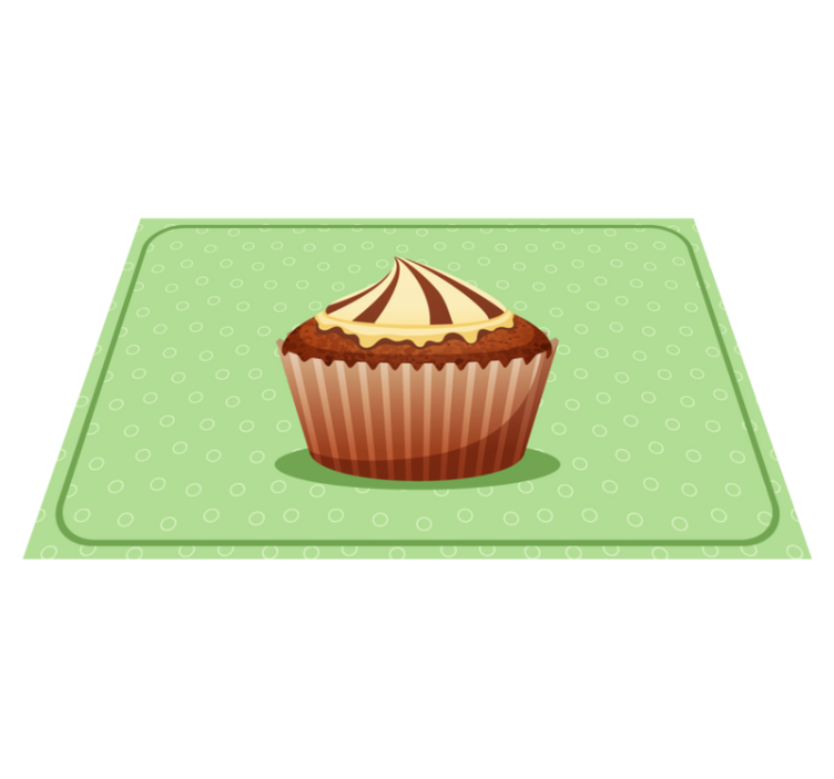 Original placemats cupcake design - TenStickers