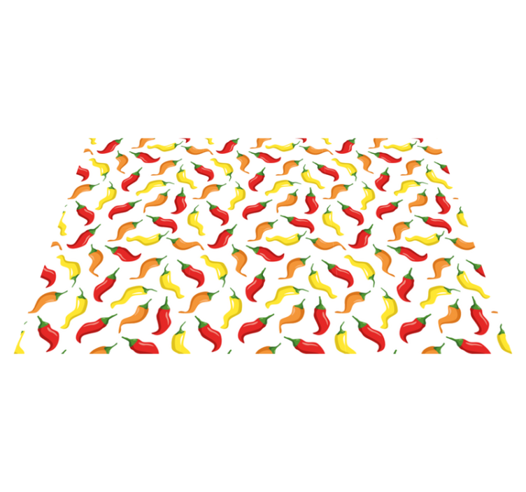 Original placemats colorful chili peppers - TenStickers