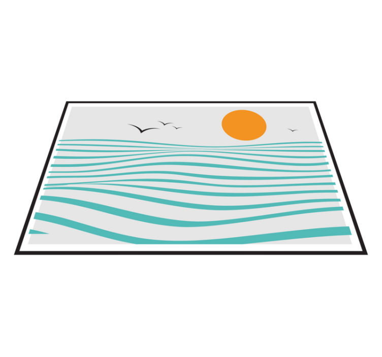 Modern placemats with chic wave pattern - TenStickers