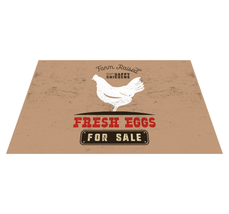 Original placemats farm fresh chicken - TenStickers