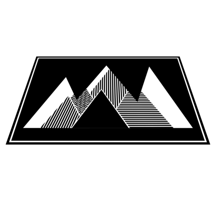 Modern placemats stylish mountain peaks - TenStickers