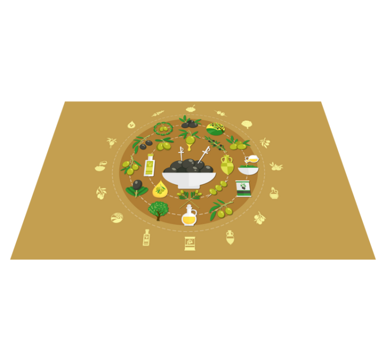 Original placemats olive bowl arrangement - TenStickers