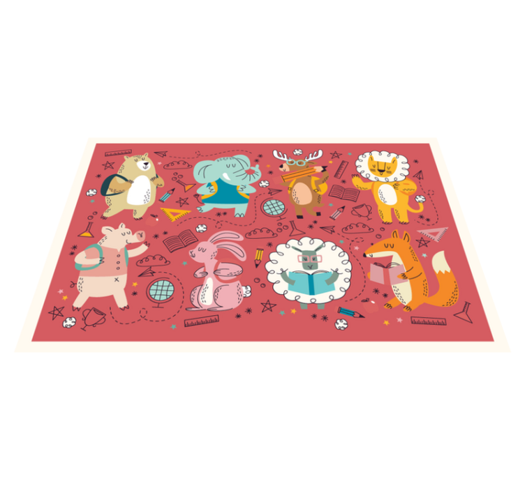 Children placemats colorful animal friends - TenStickers