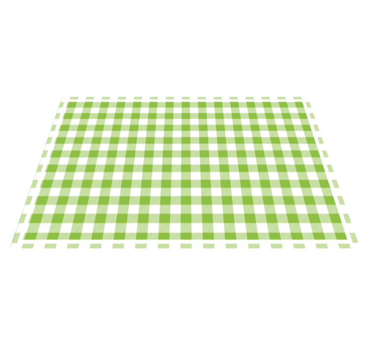 Textured placemats green checkered pattern - TenStickers
