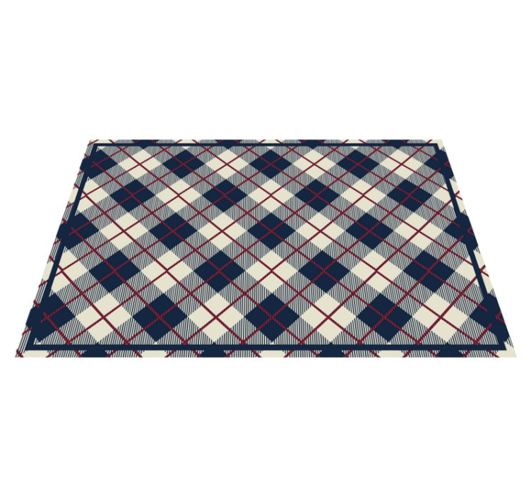 Textured placemats with plaid patterned design - TenStickers