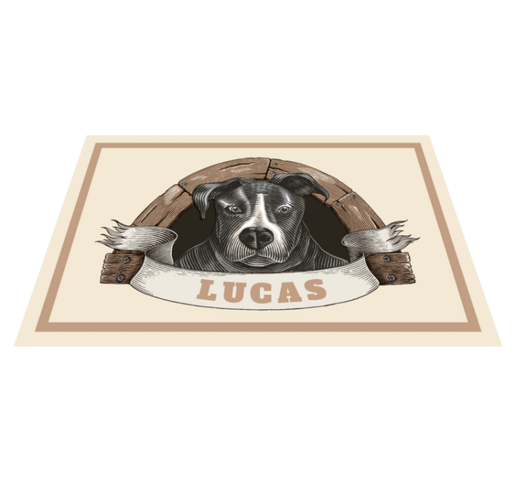 Original placemats dog portrait illustration - TenStickers