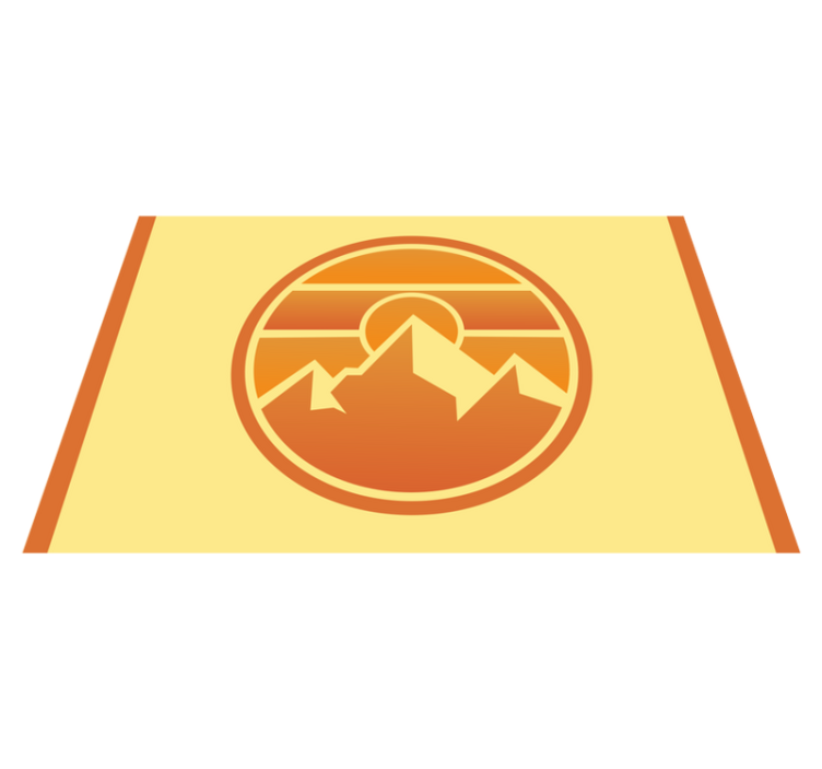 Modern placemats mountain sunset silhouette - TenStickers