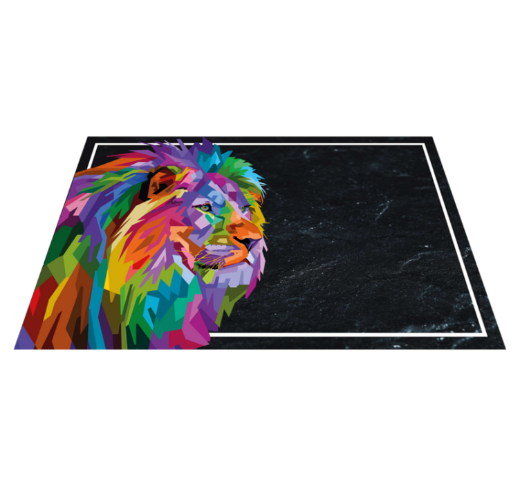 Colorful lion design original placemats - TenStickers