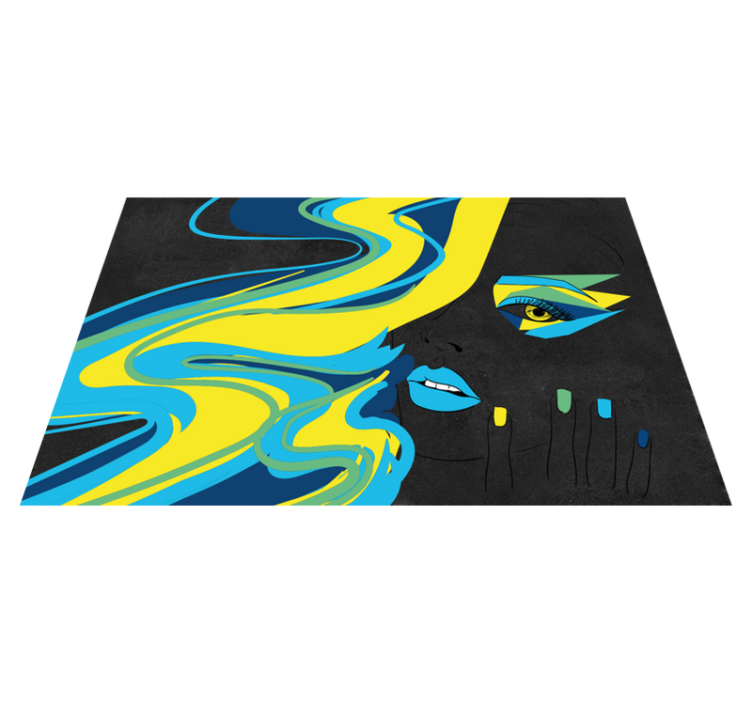 Original placemats bold face artwork - TenStickers