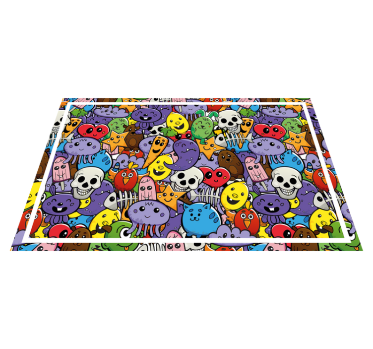 Children placemats with colorful cartoon characters - TenStickers