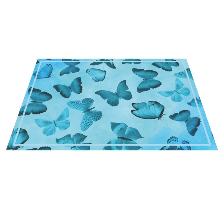 Blue pattern with butterfly placemats - TenStickers