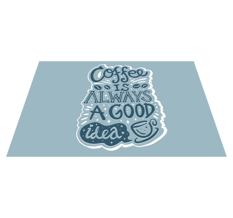 Coffee inspiration quote quote placemats - TenStickers