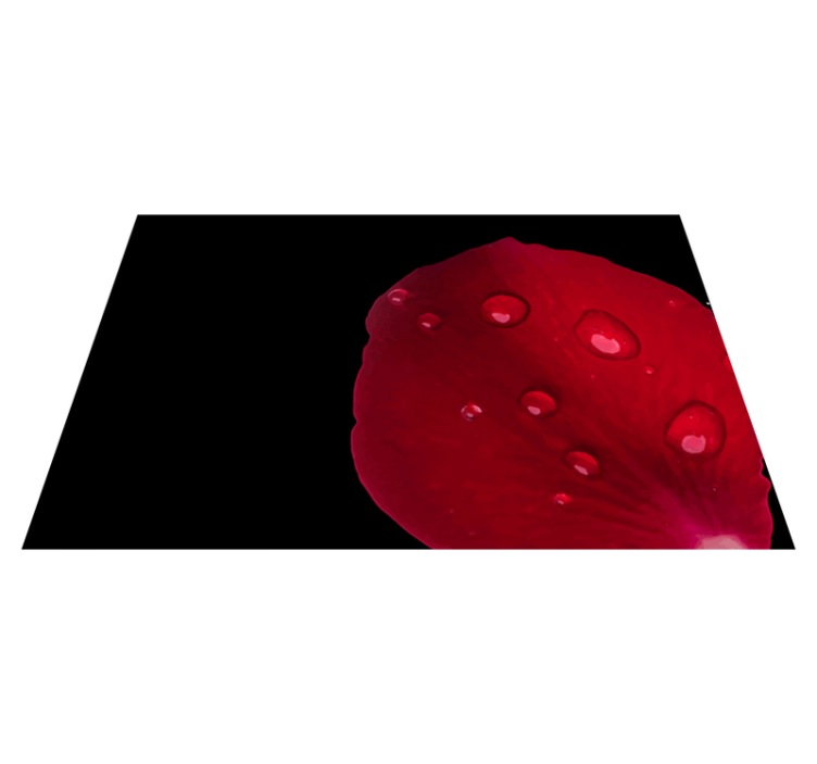Textured placemats in red petal design - TenStickers