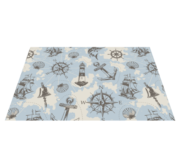 Modern placemats nautical theme design - TenStickers