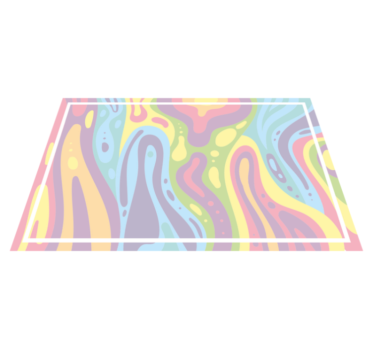 Textured placemats colorful abstract waves - TenStickers