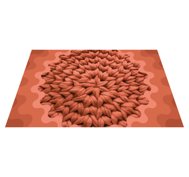 Textured placemats with textured leaf design - TenStickers
