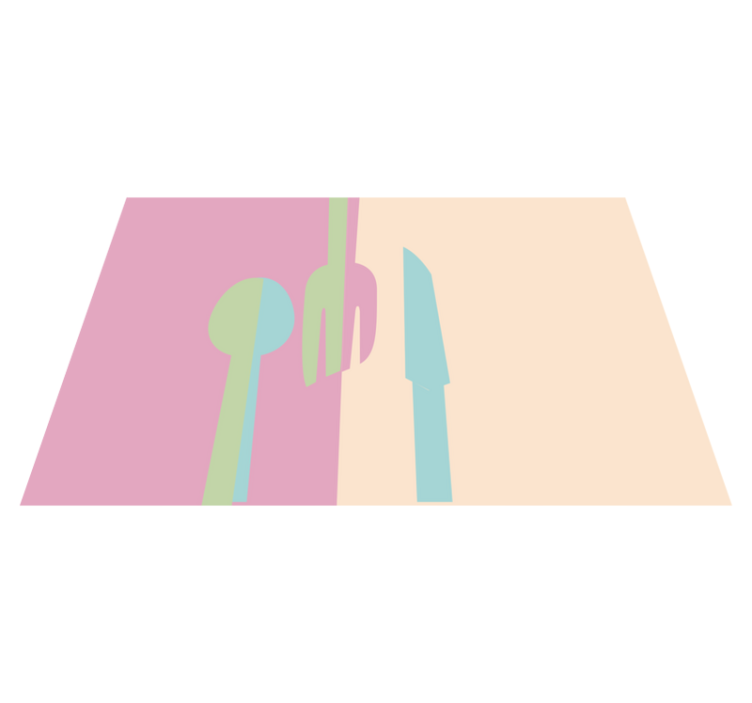 Original placemats with stylish cutlery design - TenStickers