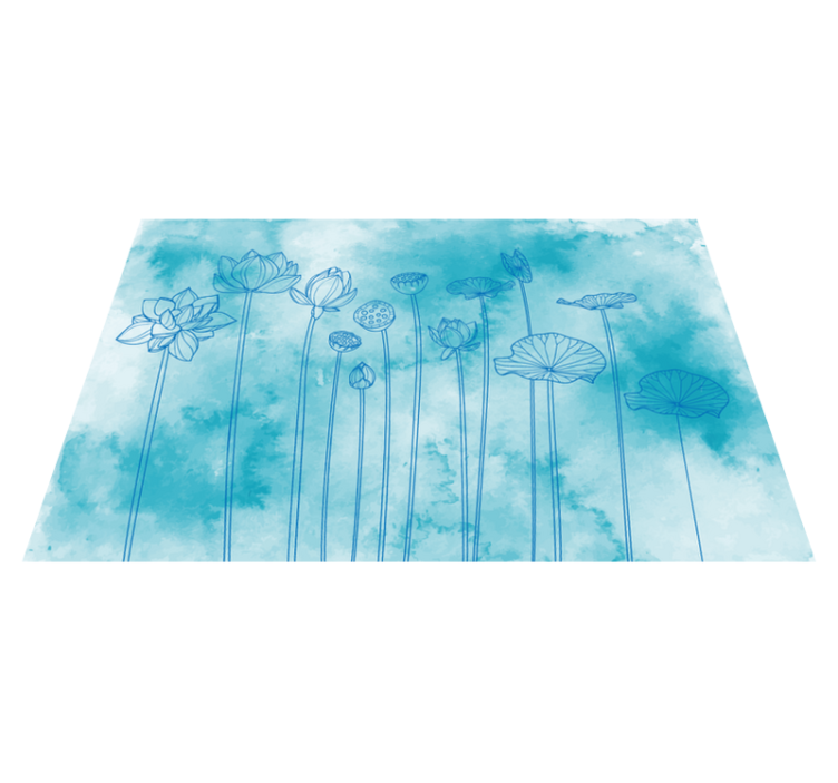 Textured placemats with lotus floral design - TenStickers