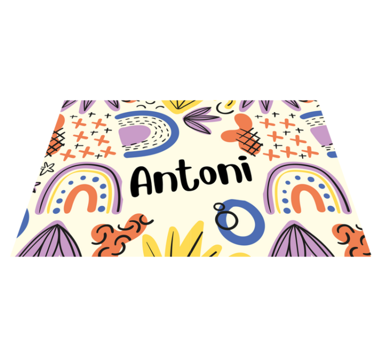Children placemats with bright name designs - TenStickers