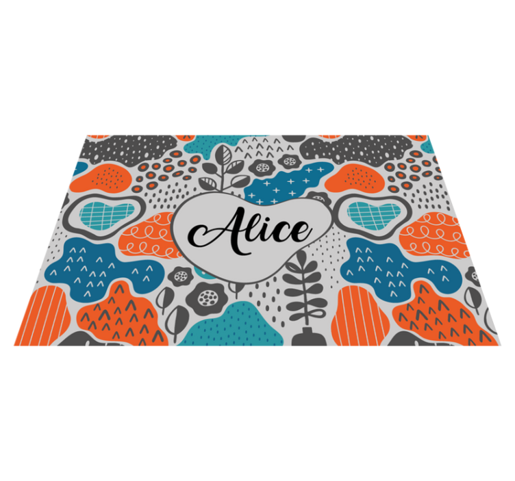 Personalised placemats with playful name design - TenStickers