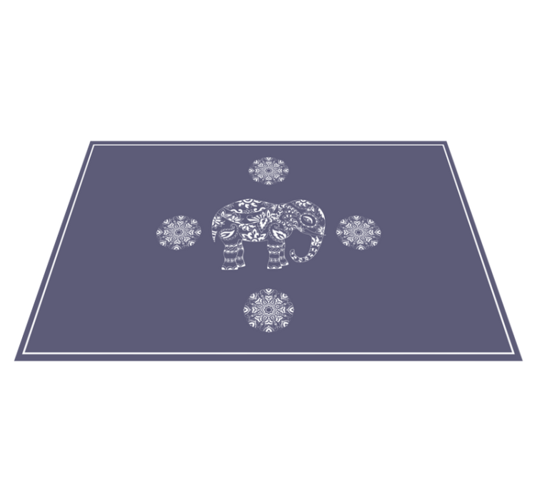 Original placemats elephant pattern design - TenStickers