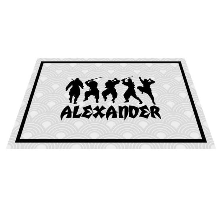 Personalised placemats ninja warrior shadows - TenStickers