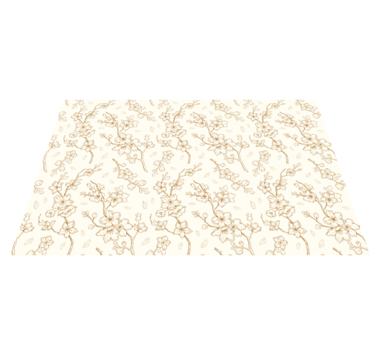 Textured placemats floral motif elegance - TenStickers