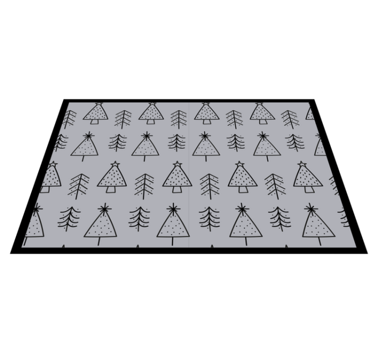 Christmas placemats featuring stylish christmas trees - TenStickers