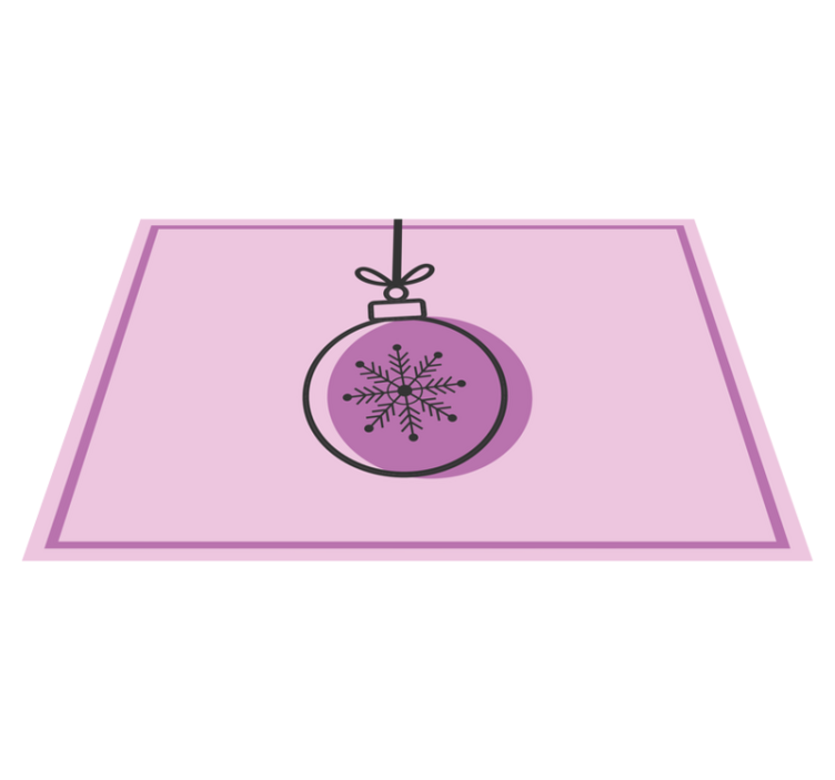 Christmas placemats snowflake ornament design - TenStickers