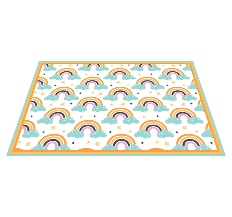 Children placemats colorful rainbow cloud - TenStickers