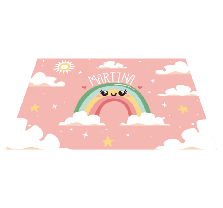 Children placemats cheerful rainbow design - TenStickers