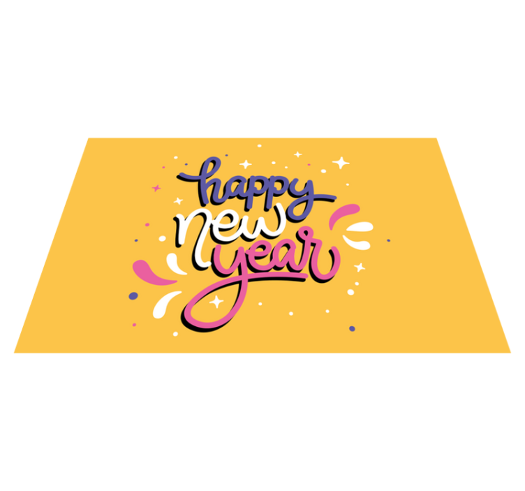 Christmas placemats with happy new year design - TenStickers