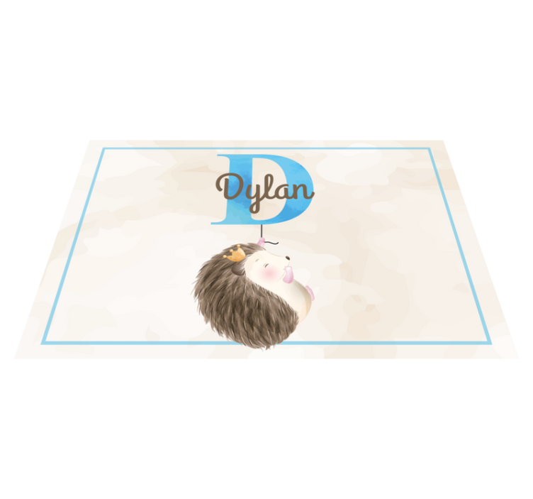 Children placemats cute hedgehog design - TenStickers