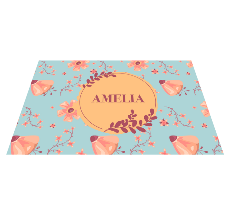 Personalised placemats with botanical design - TenStickers