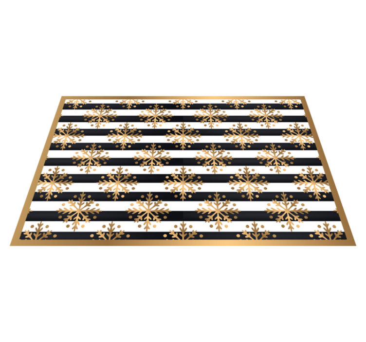 Christmas placemats gold snowflake design - TenStickers