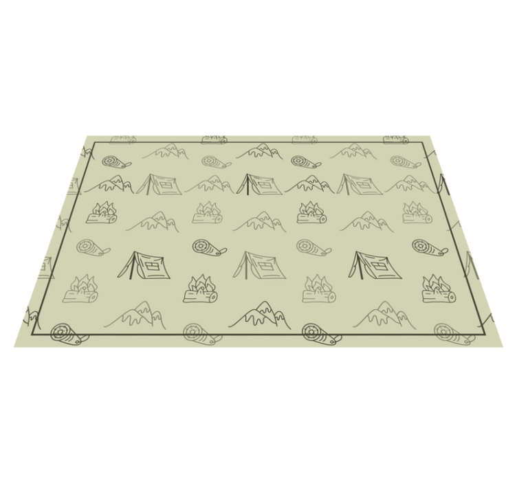 Original placemats camping adventure gear - TenStickers