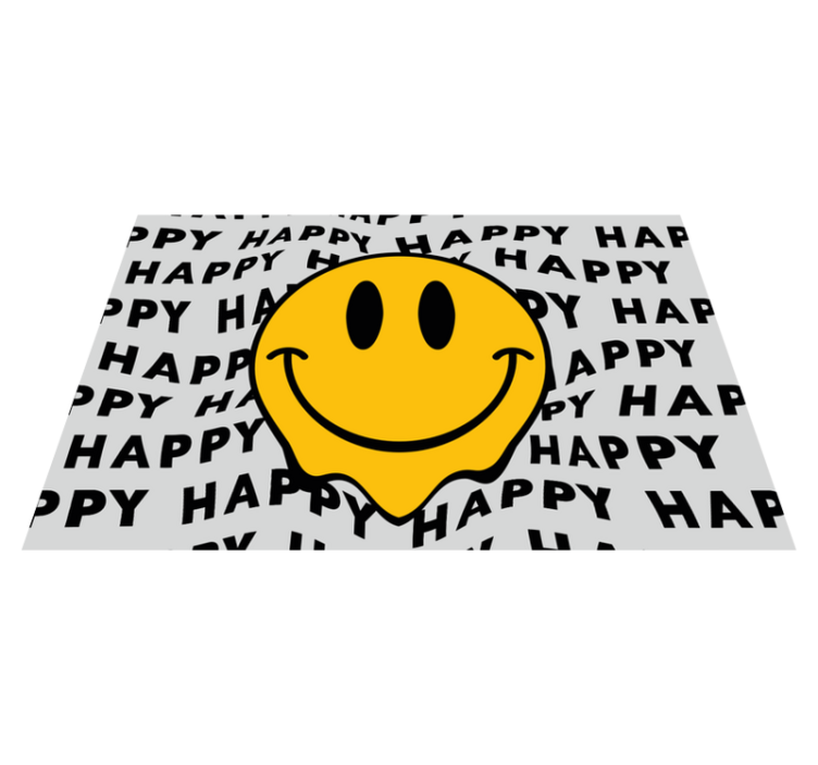 Happy smiley face quote placemats - TenStickers
