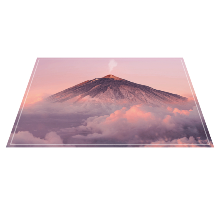 Modern placemats volcanic mountain scenery - TenStickers