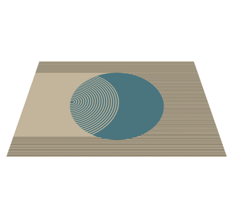 Modern placemats with geometric circle design - TenStickers