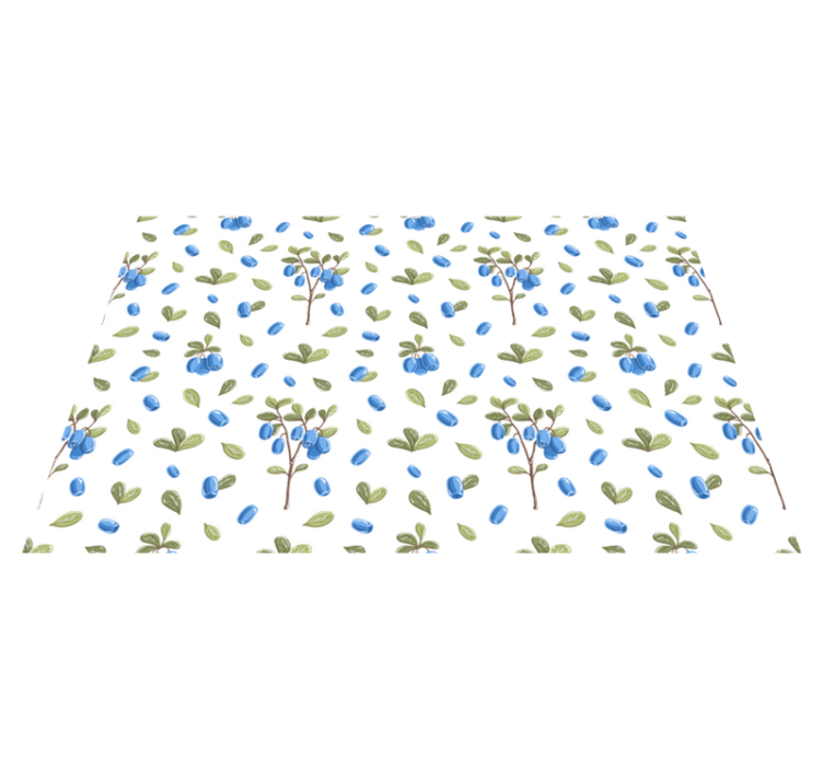 Textured placemats botanical blue design - TenStickers