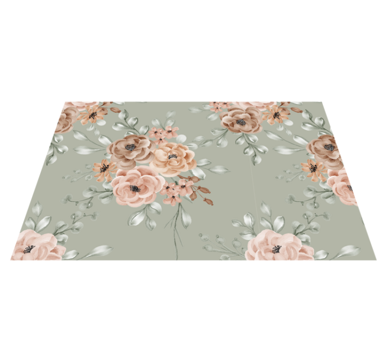 Original placemats floral background bowl - TenStickers