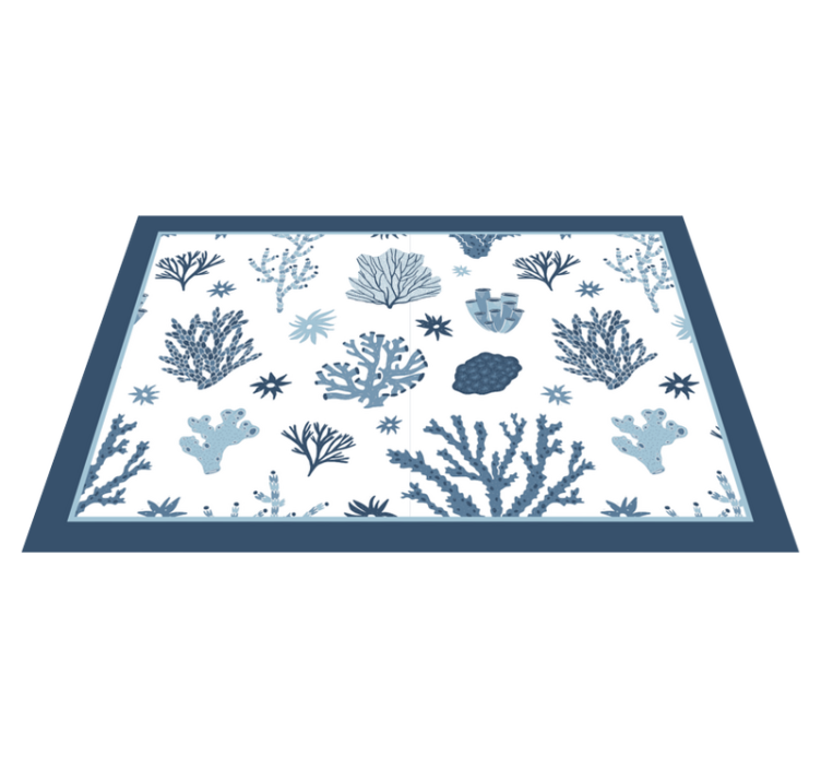Textured placemats coral and sea flora - TenStickers