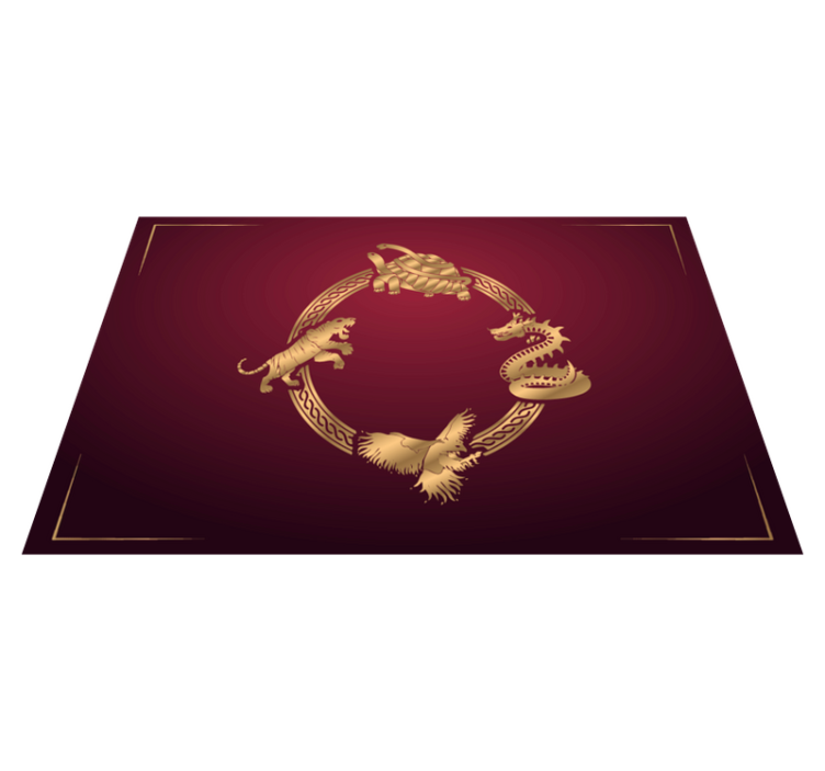 Original placemats with golden animal emblems - TenStickers
