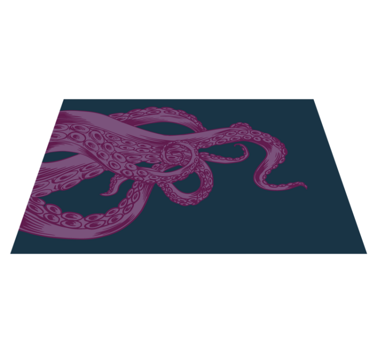 Purple octopus tentacle sea creatures placemats - TenStickers