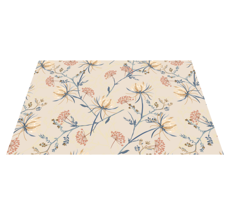 Textured placemats with floral pattern accents - TenStickers