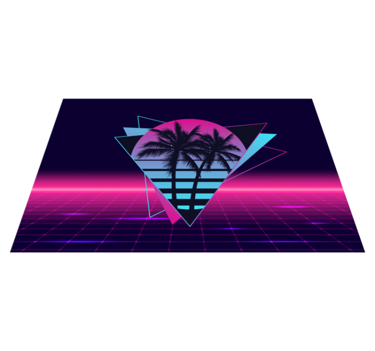 Modern placemats retro palm design - TenStickers