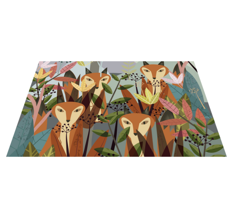 Foxes Among Leaves original placemats - TenStickers
