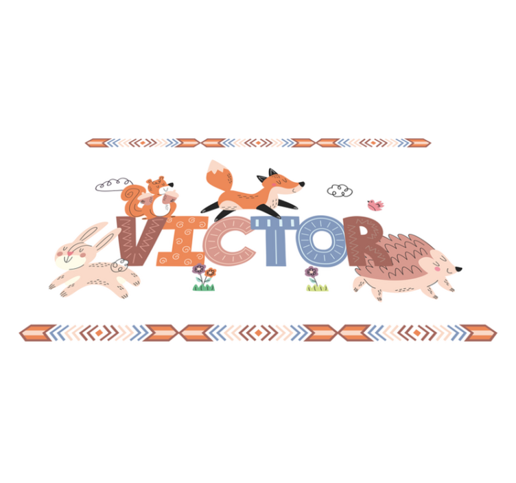 Children placemats animal friends gathering - TenStickers